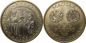 Europäische Münzen und Medaillen, Ungarn / Hungary. 500 Forint 1988, Silber. 0.81 OZ. KM 662. Stempelglanz