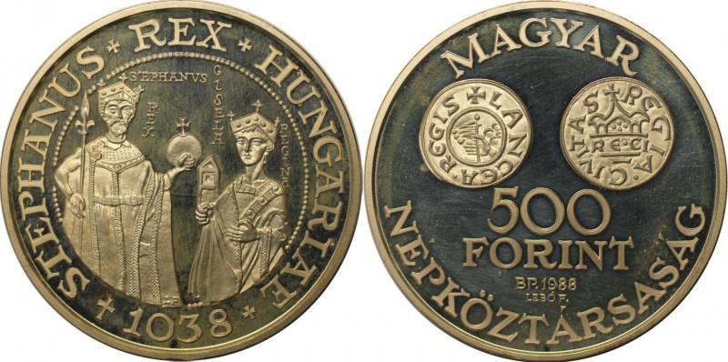 Europäische Münzen und Medaillen, Ungarn / Hungary. 500 Forint 1988, Silber. 0.8...