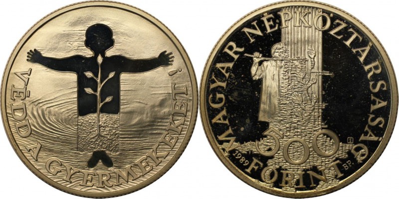 Europäische Münzen und Medaillen, Ungarn / Hungary. 500 Forint 1989, Silber. 0.8...