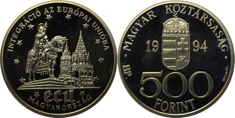 Europäische Münzen und Medaillen, Ungarn / Hungary. 500 Forint 1994, Silber. 0.9...
