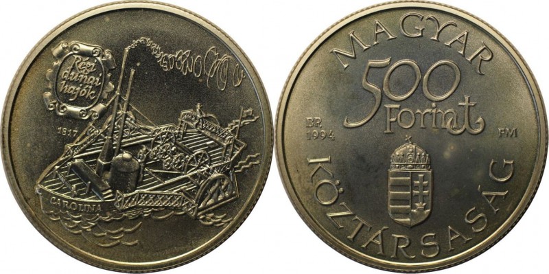 Europäische Münzen und Medaillen, Ungarn / Hungary. 500 Forint 1994, Silber. 0.9...