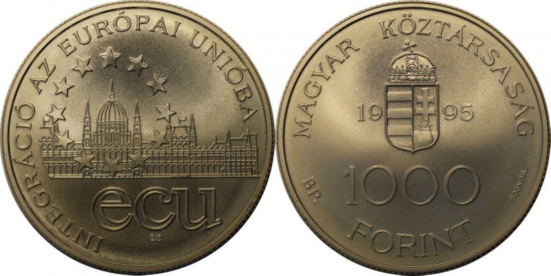 Europäische Münzen und Medaillen, Ungarn / Hungary. 1000 Forint 1995, Silber. 0....