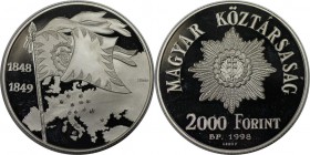 Europäische Münzen und Medaillen, Ungarn / Hungary. 2000 Forint 1998, Silber. 0.93 OZ. KM 727. Stempelglanz