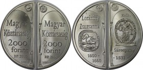 Europäische Münzen und Medaillen, Ungarn / Hungary. 2000 Forint 2000, Silber. 0.46 OZ. Polierte Platte
