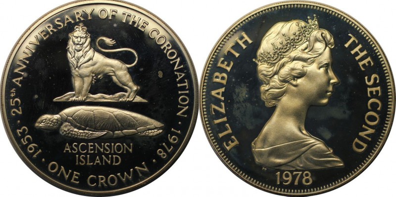 Weltmünzen und Medaillen, Ascension Island. 25 Pence 1978, Silber. 0.84 OZ. Poli...