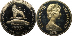 Weltmünzen und Medaillen, Ascension Island. 25 Pence 1978, Silber. 0.84 OZ. Polierte Platte