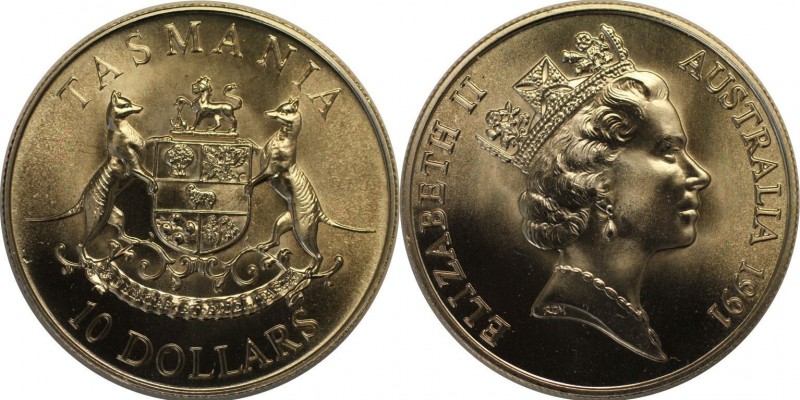 Weltmünzen und Medaillen, Australien / Australia. 10 Dollars 1991, Silber. 0.6 O...