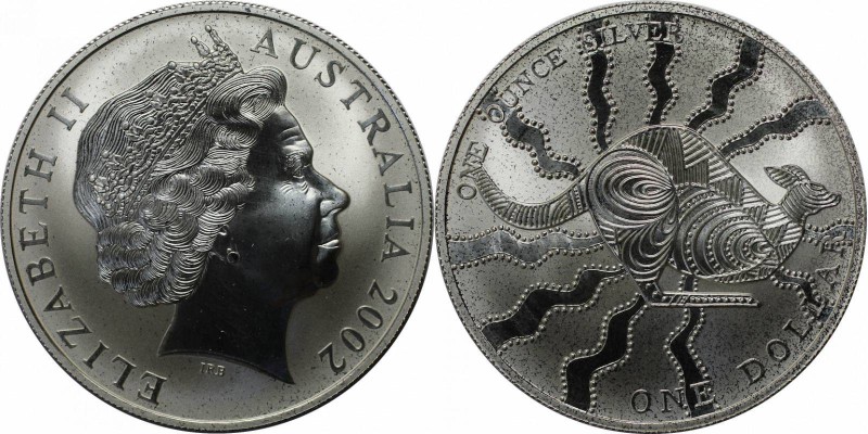 Weltmünzen und Medaillen, Australien / Australia. Dollar 2002, Silber. 1 OZ. Pol...