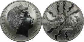 Weltmünzen und Medaillen, Australien / Australia. Dollar 2002, Silber. 1 OZ. Polierte Platte