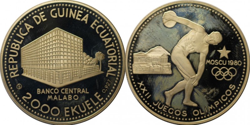 Weltmünzen und Medaillen, Äquatorial Guinea / Equatorial Guinea. 2000 Ekuele 198...