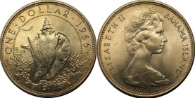 Weltmünzen und Medaillen, Bahamas. 1 Dollar 1966, Silber. 0.47 OZ. Stempelglanz