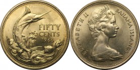 Weltmünzen und Medaillen, Bahamas. 50 Cents 1966, Silber. 0.26 OZ. Stempelglanz