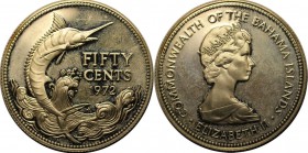Weltmünzen und Medaillen, Bahamas. 50 Cents 1972, Silber. 0.26 OZ. Stempelglanz
