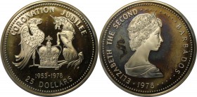 Weltmünzen und Medaillen, Barbados. 25 Dollars 1978, Silber. 0.84 OZ. Polierte Platte