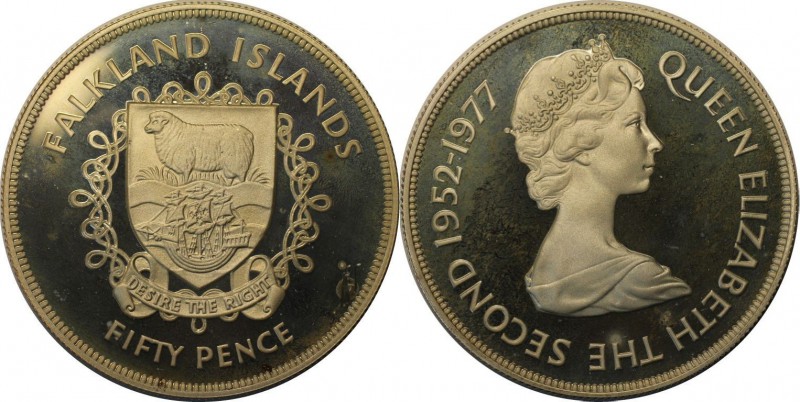 Weltmünzen und Medaillen, Falklandinseln / Falkland islands. 25. Jahrestag der T...