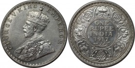 Weltmünzen und Medaillen, India. 1 Rupie 1917. Stempelglanz