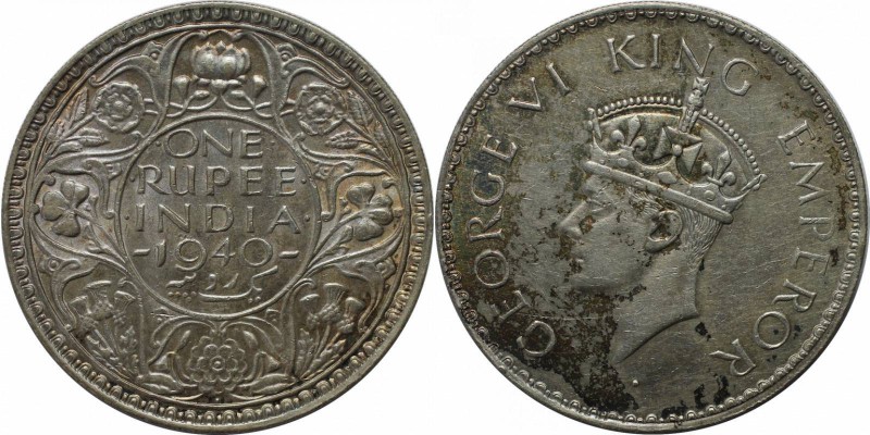 Weltmünzen und Medaillen, India. Britisch Indien Georg VI. (1936-1947). 1 Rupie ...