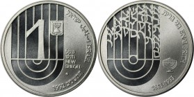 Weltmünzen und Medaillen, Israel. Judaic B'nai B'rith. 1 New Sheqel 1992, Silber. 0.43 OZ. KM 234. Stempelglanz