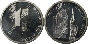 Weltmünzen und Medaillen, Israel. Revolte und Heldentum. 1 New Sheqel 1993, Silber. 0.43 OZ. KM 247. Stempelglanz