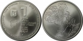Weltmünzen und Medaillen, Israel. Biblische Geschichte - Abraham und Isaac. 1 New Sheqel 1994, Silber. 0.43 OZ. KM 256. Stempelglanz