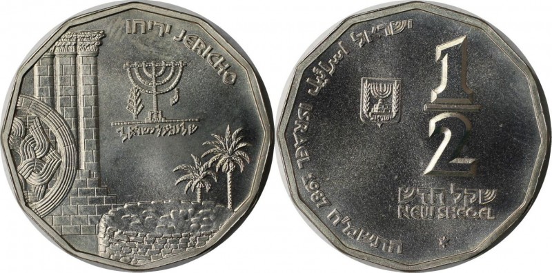 Weltmünzen und Medaillen, Israel. Historische Stätten - Jeriho - Säule des Kalif...