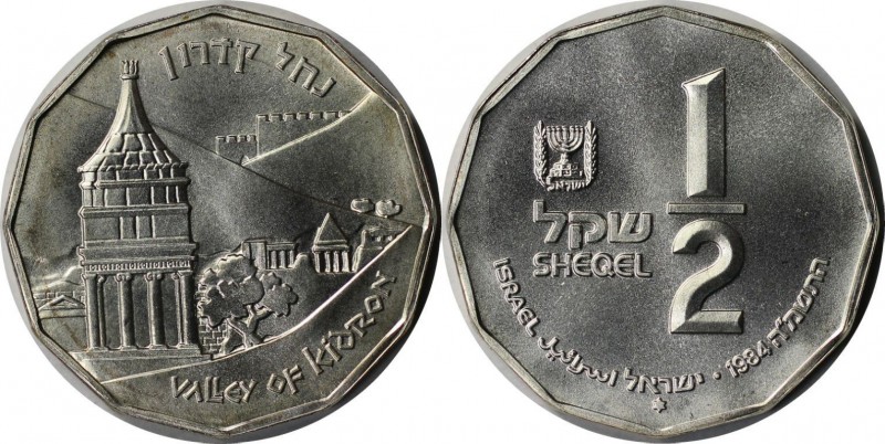 Weltmünzen und Medaillen, Israel. Historische Stätten - Kidrontal-Absalom. ½ She...