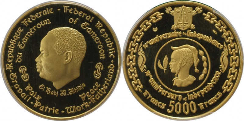 Weltmünzen und Medaillen, Kamerun / Cameroon. 10. Jahrestag der Unabhängigkeit. ...
