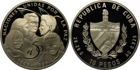 Weltmünzen und Medaillen, Kuba / Cuba. 10 Pesos 1995, Silber. 0.64 OZ. Polierte Platte