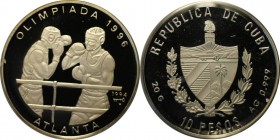 Weltmünzen und Medaillen, Kuba / Cuba. 10 Pesos 1996, Silber. 0.64 OZ. Polierte Platte