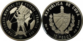 Weltmünzen und Medaillen, Kuba / Cuba. 10 Pesos 1998, Silber. 0.64 OZ. Polierte Platte