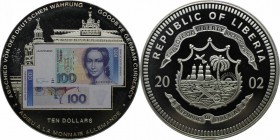 Weltmünzen und Medaillen, Liberia. 10 Dollars 2002. Polierte Platte