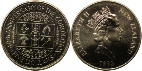 Weltmünzen und Medaillen, Neuseeland / New Zealand. 5 Dollars 1993. Stempelglanz