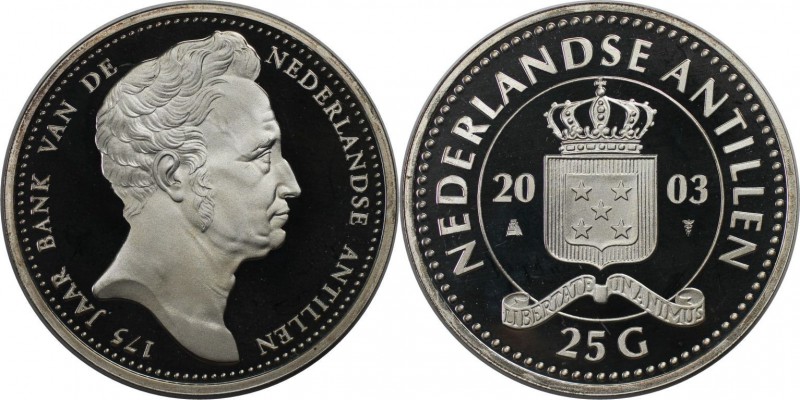 Weltmünzen und Medaillen, Niederländische Antillen / Netherlands Antilles. 25 Gu...