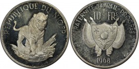 Weltmünzen und Medaillen, Niger. 10 Francs 1968, Silber. 0.58 OZ. Polierte Platte