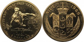 Weltmünzen und Medaillen, Niue. 5 Dollars 1989. Stempelglanz
