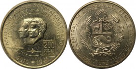 Weltmünzen und Medaillen, Peru. 200 Sol 1974, Silber. 0.57 OZ. Stempelglanz