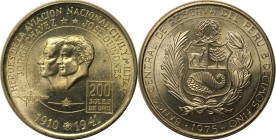 Weltmünzen und Medaillen, Peru. 200 Sol 1975, Silber. 0.57 OZ. Stempelglanz