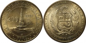 Weltmünzen und Medaillen, Peru. 400 Sol 1976, Silber. 0.81 OZ. Stempelglanz
