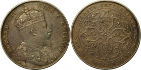 Weltmünzen und Medaillen, Malaysia, Straits Settlements Malaysia. Edward VII. 1 Dollar 1907, Silber. 0.58 OZ. Sehr Schön. Kl.Kratzer
