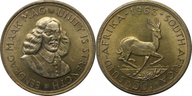 Weltmünzen und Medaillen, Südafrika / South Africa. 50 Cents 1963, Silber. 0.46 ...