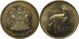 Weltmünzen und Medaillen, Südafrika / South Africa. 1 Rand 1972, Silber. 0.39 OZ. Stempelglanz