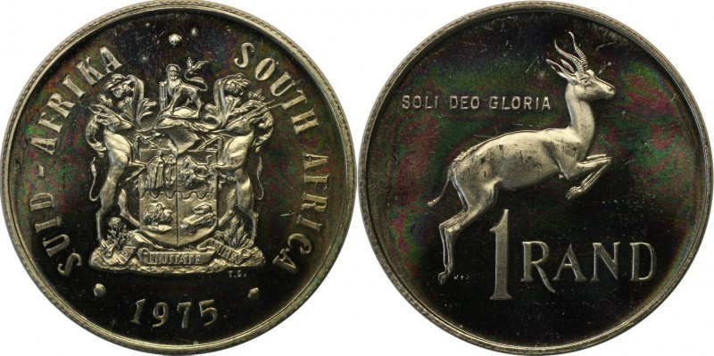 Weltmünzen und Medaillen, Südafrika / South Africa. 1 Rand 1975, Silber. 0.39 OZ...