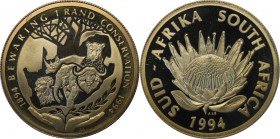 Weltmünzen und Medaillen, Südafrika / South Africa. 1 Rand 1994, Silber. 0.45 OZ. Polierte Platte