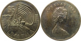 Weltmünzen und Medaillen, Tokelau islands. 5 Dollars 1984. Silber. 0.8 OZ. Stempelglanz