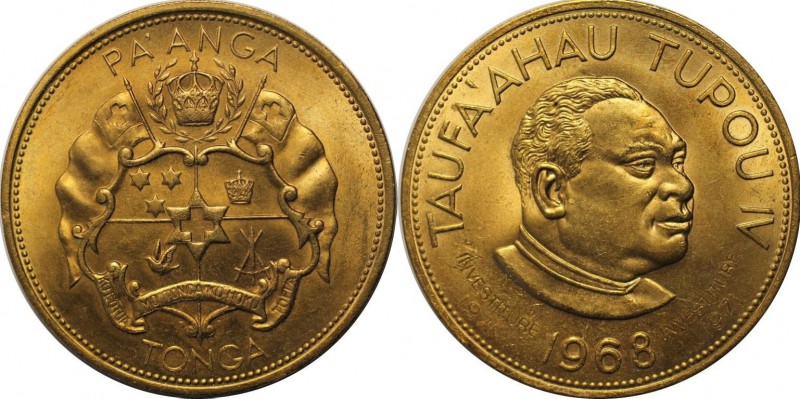 Weltmünzen und Medaillen, Tonga. 1 Pa'anga 1968. Stempelglanz