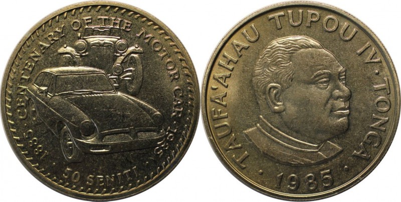 Weltmünzen und Medaillen, Tonga. 50 Seniti 1985. Stempelglanz