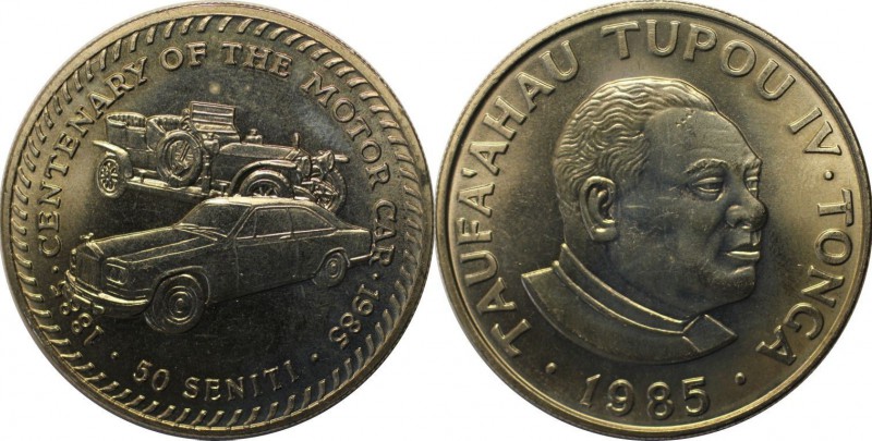 Weltmünzen und Medaillen, Tonga. 50 Seniti 1985. Stempelglanz