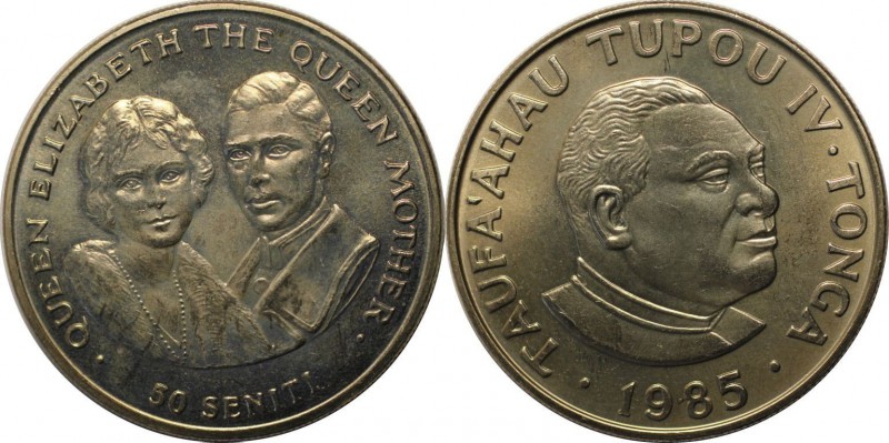 Weltmünzen und Medaillen, Tonga. 50 Seniti 1985. Stempelglanz