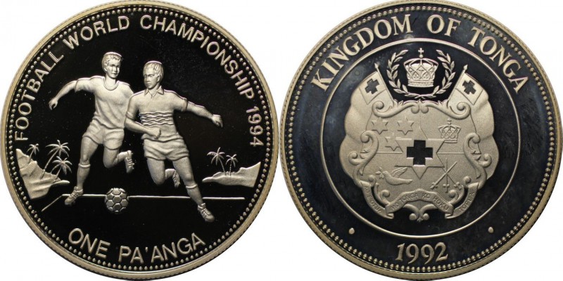 Weltmünzen und Medaillen, Tonga. 1 Pa'anga 1992, Silber. 0.94 OZ. Polierte Platt...