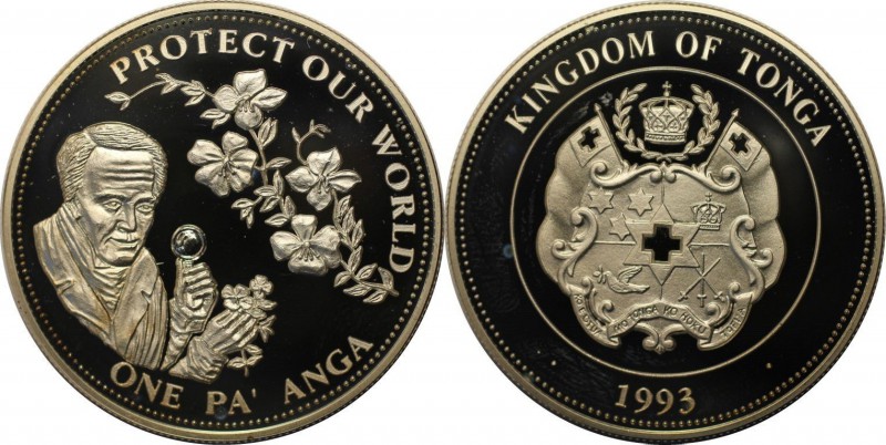Weltmünzen und Medaillen, Tonga. 1 Pa'anga 1993, Silber. 0.94 OZ. Polierte Platt...